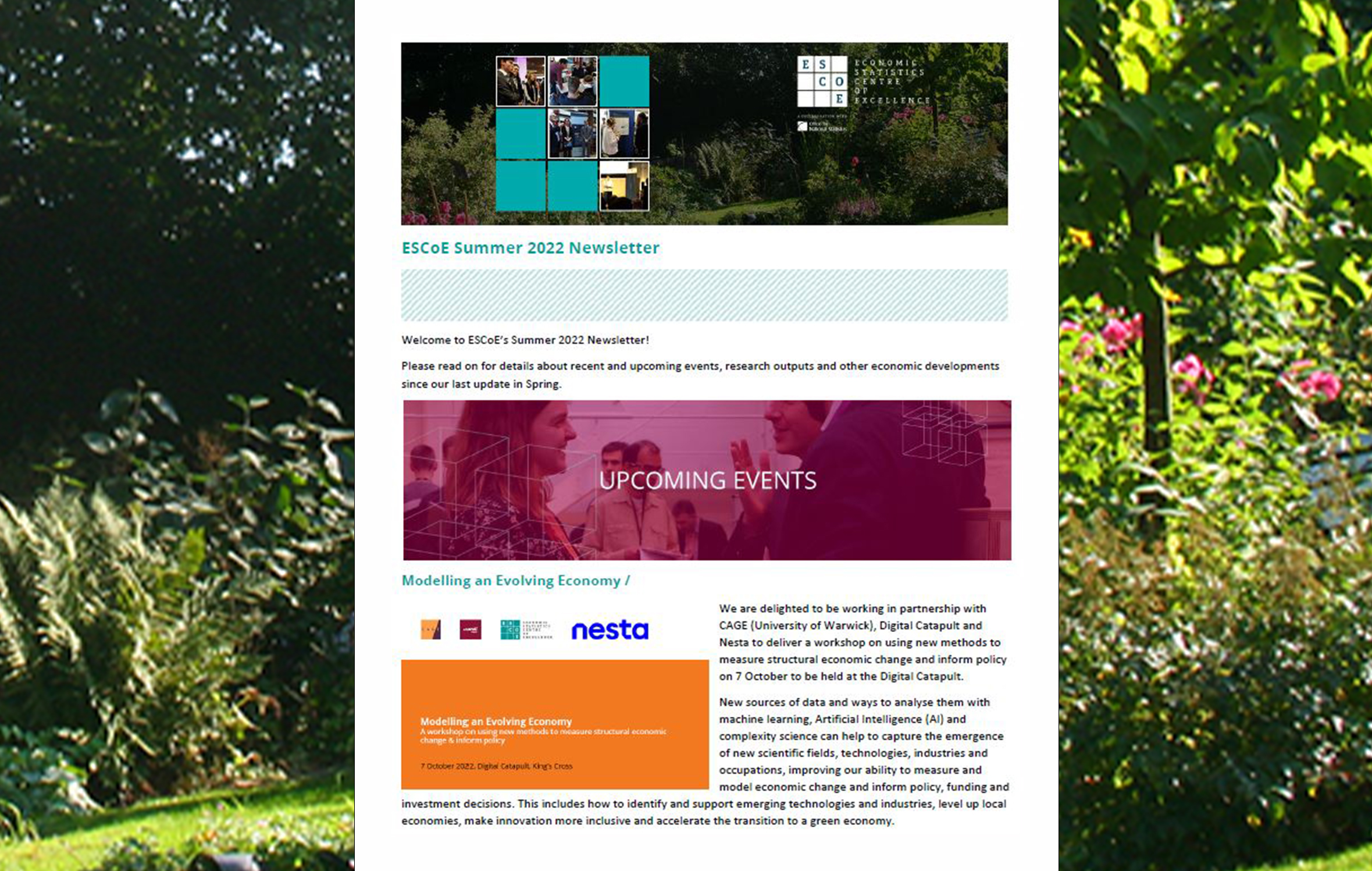 ESCoE Summer 2022 Newsletter - ESCoE : ESCoE